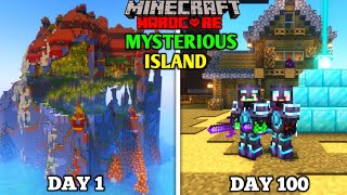 We Survived 100 Days On MYSTERIOUS ISLAND In Minecraft Hardcore | Duo 100 Days