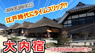 【大内宿400年の歴史】江戸時代の東北旅 ネギ蕎麦　 東北ツアーvol.５