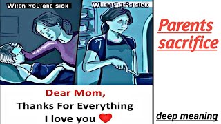 Parents sacrifice deep meaning motivational pictures || One picture million words ||