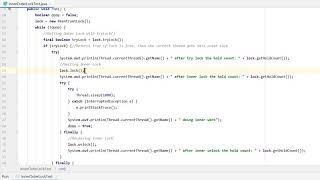 Java Super Simple Outer Lock And Inner Lock Example