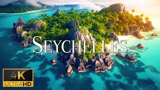 FLYING OVER SEYCHELLES (4K Video UHD) - Relaxing Music With Beautiful Nature Film For Stress Relief