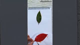 Painting Leaves with Acrylic Paint #shorts #leafdrawing #art #acrylicpainting