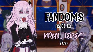 || FANDOMS react to krul tepes || (part 1.5/2) | 1/9| SET SPEED TO 0.5X — sote — Emi :3