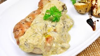 สเต็กหมูซอสเห็ด - พอร์คช้อปซอสเห็ด Pork Chop Mushroom Sauce | FoodTravel