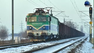 Trafic Feroviar pe Apus în Curtici🚊☃ Rail Traffic on Sunset in Curtici  - 14 January 2022