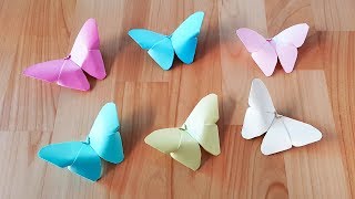 Como Hacer Mariposas de papel (rápido y fácil) Mariposa Origami | Manualidades