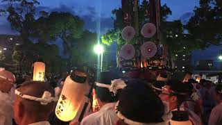 戸畑祇園大山笠行事 2019 7.26 東大山笠 飛幡八幡宮への大上り 宮入り 初日のハイライト