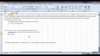 ACC 121 - Calculating predetermined overhead rate and under- or over-applied overhead