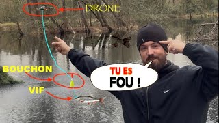 I FISH with a DRONE for PIKE with a BALL and I'm SCARED!! #fishing #drone 4K