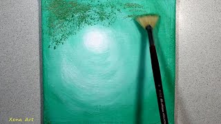 (#Shorts) Painting Misty Forest Acrylic Step by Step