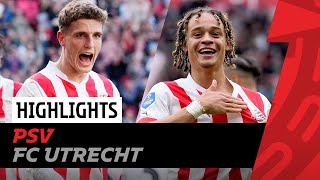XAVI, TIL & EL GHAZI score TWICE ✌😎 | Highlights PSV - FC Utrecht
