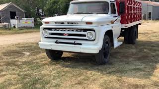 White Chevy Grain Truck