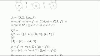 Minimization of DFAs (1)