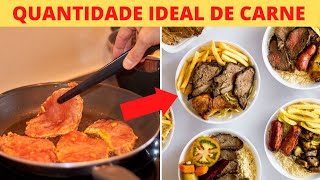 Quantas gramas de carne vai em uma marmita?