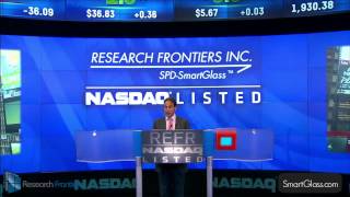 Research Frontiers Ringing the NASDAQ Closing Bell