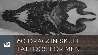 60 Dragon Skull Tattoos For Men