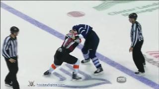 Zac Rinaldo vs Luke Schenn Sep 23, 2010