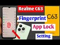 realme c63 fingerprint app lock setting | how to set fingerprint app lock realme c63