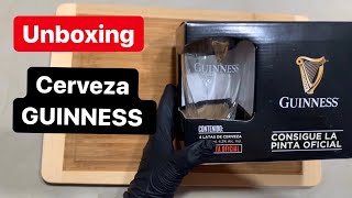 Unboxing cerveza GUINNESS con vaso (pinta)