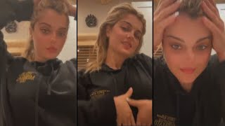 Bebe Rexha Instagram Live and Stories January 23 2022
