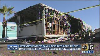 Family of 6 displaced by house fire