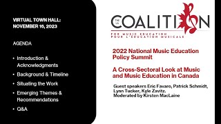 Town Hall: National Policy Summit Report Discussion and Recommendations