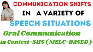 Communication shift in a variety of speech situations| Oral Communication-SHS