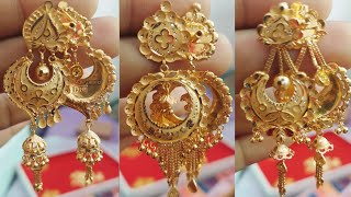 hallmark gold earrings with price |set jhala | sone ki jhalar ki design