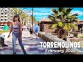 Torremolinos Beach to Town Walk Costa del Sol Malaga Spain February 2024 [4K]