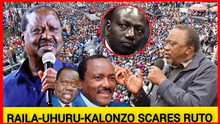 Fight Erupts in state house! Raila Odinga secret meeting with UHURU and KALONZO today shakes RUTO