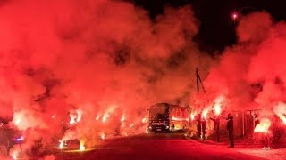 Dynamofans empfangen Mannschaft nach 1:3 Auswärtssieg in Rostock