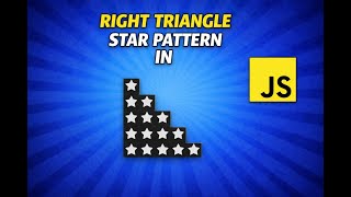 Right Triangle Star Pattern in JavaScript | JS Pattern #Shorts