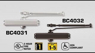 Brinks Commercial BC4031 & BC4032 Heavy Duty Door Closer Parallel Mount Installation Instructions