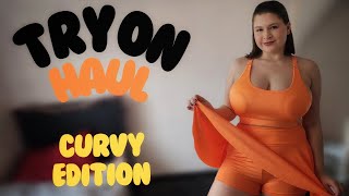 [4K] Try On Haul my new bright sport sets | Curvy | Tina Angel 👼