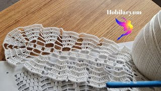 Oval Tığişi Modeli, Çok kolay Oval Dantel Sehpa Örtüsü & Crochet Part 1