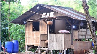 We started rifrafing back of my native Pilipino nativehouse to prevent landslide | Cooking food