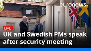 UK and Swedish PMs speak after security meeting