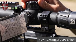 How to Build a DOPE Card for a Troop Line Stage