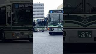 お先にどうぞ‼️28系統を譲る205系統‼️(京都市バス2047号車 3822号車)