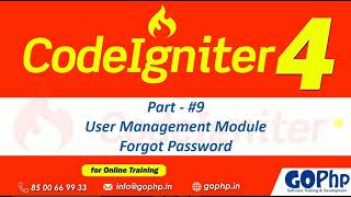 #43 Forgot Password | User Management Module | CodeIgniter 4 Tutorials