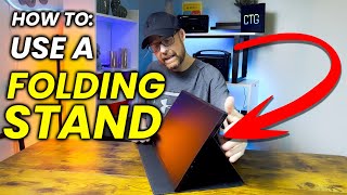 How to Fold Portable Screen Stand (EASY)