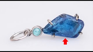 彗星ペンダント Comet Pendant ( Gemstone vBlue paraiba tourmaline 1.62 carats from Brazil )