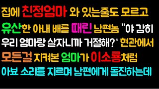 (반전 사이다사연) 집에 친정엄마 와 있는줄도 모르고 유산한 아내에게 못된짓을 한남편 \