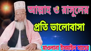 আল্লাহ ও রাসূল সঃ এর প্রতি ভালোবাস।(হযরত মাওলানা ইসমাইল) শিক্ষক হায়দারগঞ্জ তাহেরিয়া  কামিল মাদ্রাসা।