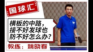 乒乓找教练 9 对方发到我中路的侧旋球应该怎么接？