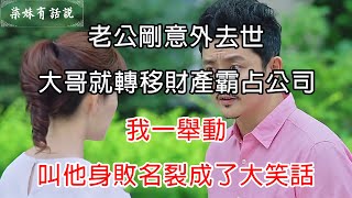 老公剛意外去世，大哥就轉移財產霸占公司，我一舉動，叫他身敗名裂成了大笑話 | 柒妹有话说