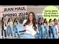 JEAN HAUL SPRING 2024 | Best Jeans for Curves| Abercrombie, Free People, Levi's, Spanx & More!