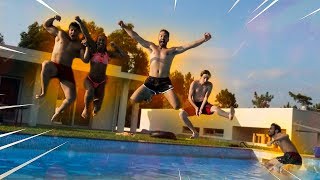 DESAFIO DE SALTOS NA PISCINA ! [ BATALHA DE YOUTUBERS ]