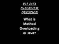 Java Interview Question #25: What is Method Overloading in Java? | Logic Ladder