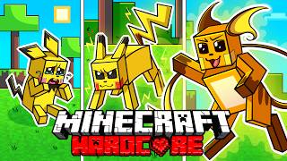 I Survived 100 DAYS as PIKACHU the POKEMON in HARDCORE Minecraft!